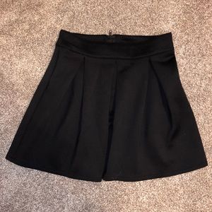 Black Skater Skirt Pleated